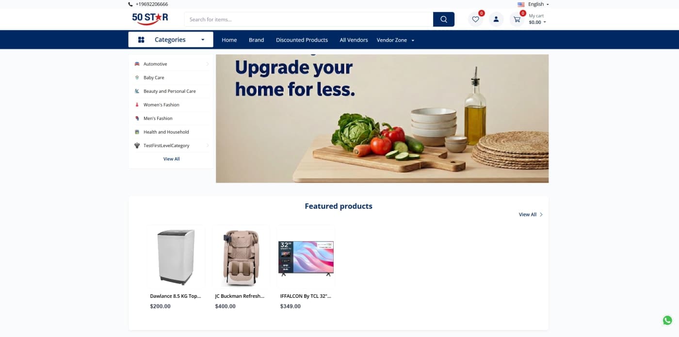 How We Engineered 50Star — A Full-Scale Multi-Vendor Marketplace Platform with End-to-End Apps, Auto-SEO & One-Click Design Control for the U.S. Market — 50Star INC case study