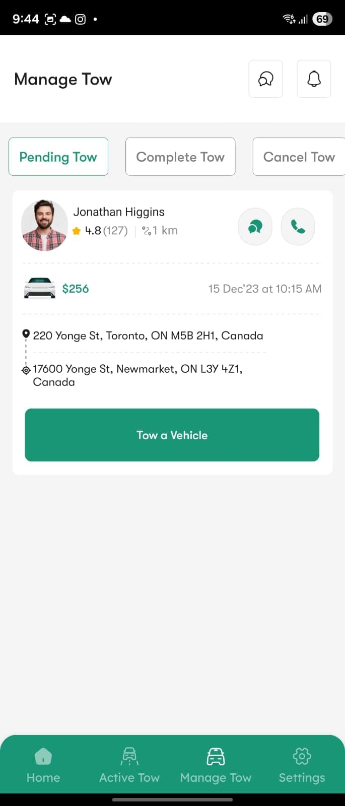 On-Demand "Uber for Towing" Mobile App Ecosystem screenshot 3