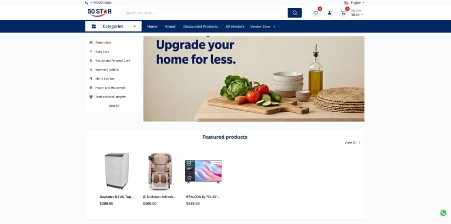 How We Engineered 50Star — A Full-Scale Multi-Vendor Marketplace Platform with End-to-End Apps, Auto-SEO & One-Click Design Control for the U.S. Market — Multi-Vendor E-commerce / Marketplace Technology